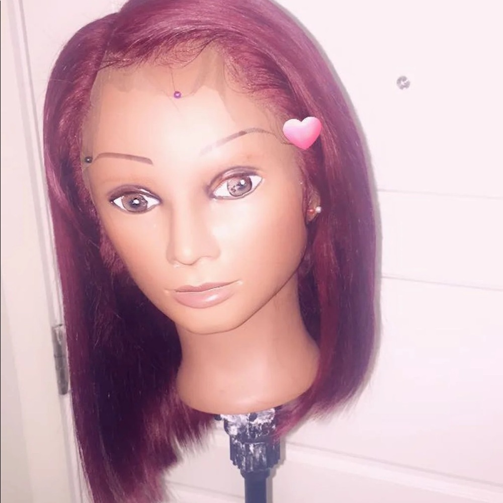 Burgundy frontal wigs